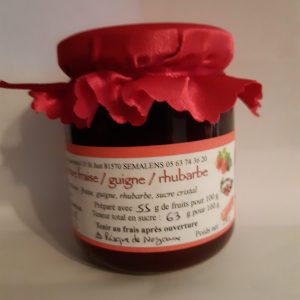 Confiture de Fraise Guigne Rhubarbe