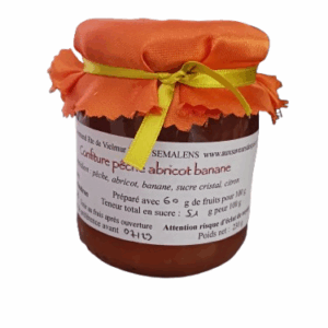 Confiture de pêche abricot banane