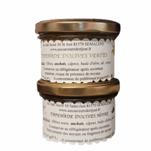 Duo Tapenade d'Olives Vertes et Tapenade d'Olives Noire