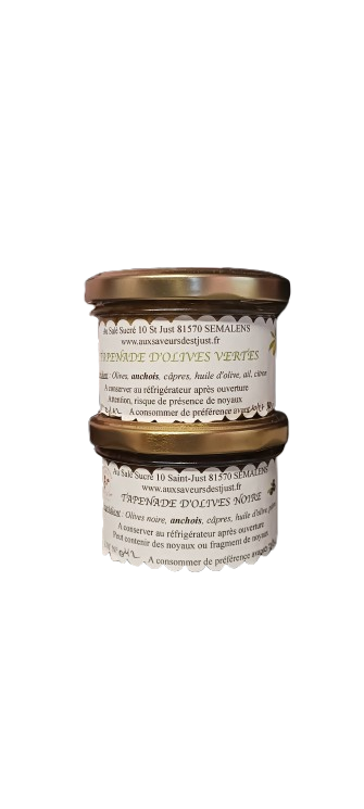 Duo Tapenade d'Olives Vertes et Tapenade d'Olives Noire